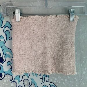 pastel pink brandy melville tube top